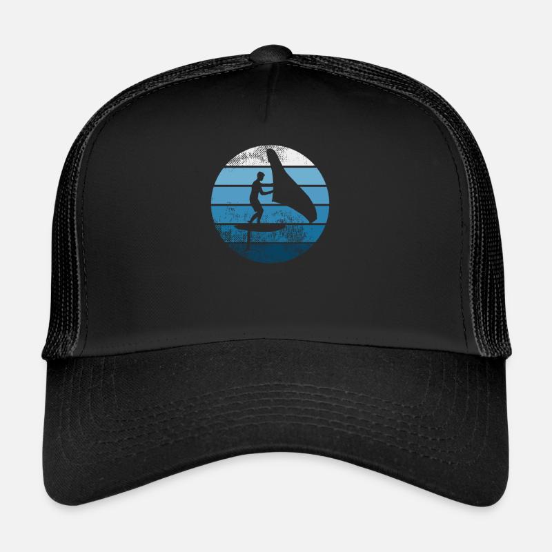 Hydrofoil Wingfoiling Kiten Wingfoil Foilwing Kite - Trucker Cap - Schwarz/Schwarz