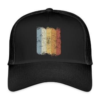 Astrophysicist Retro Time Curvature Quantum Physic - Trucker Cap - black/black - Front