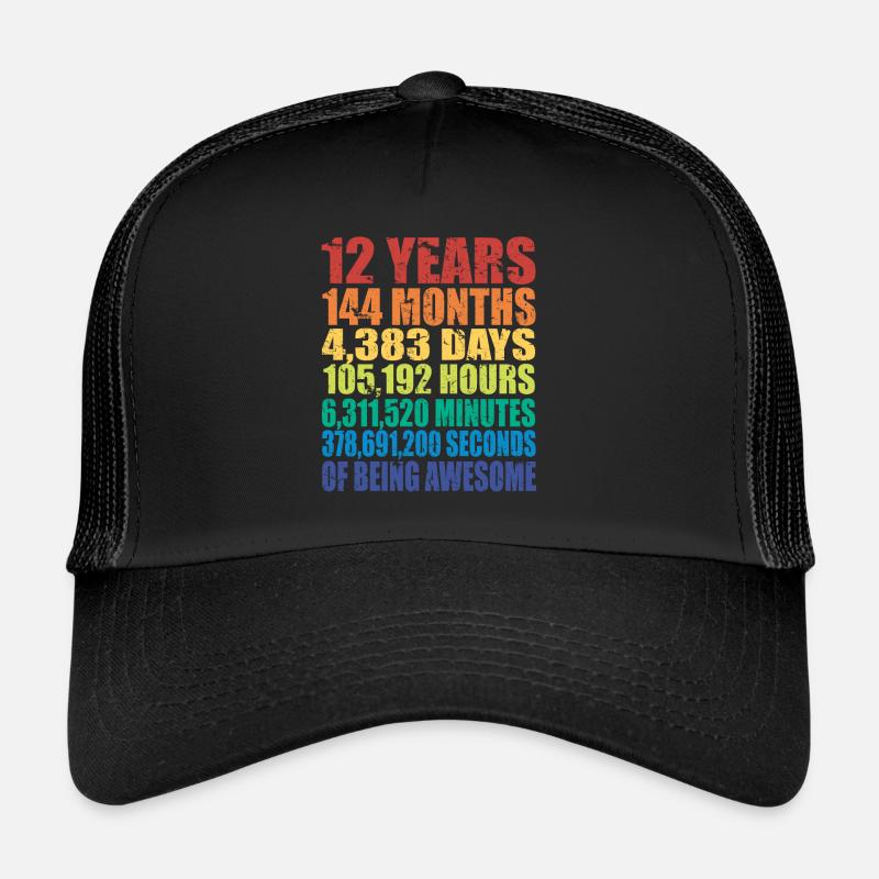 Drôle de cadeau d’anniversaire de 12 ans, 12 ans Casquette trucker 