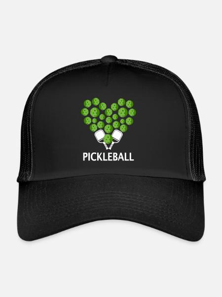 Pickleball Paddle Pickleball Coeur Pickleball - Casquette trucker  - noir/noir - Devant