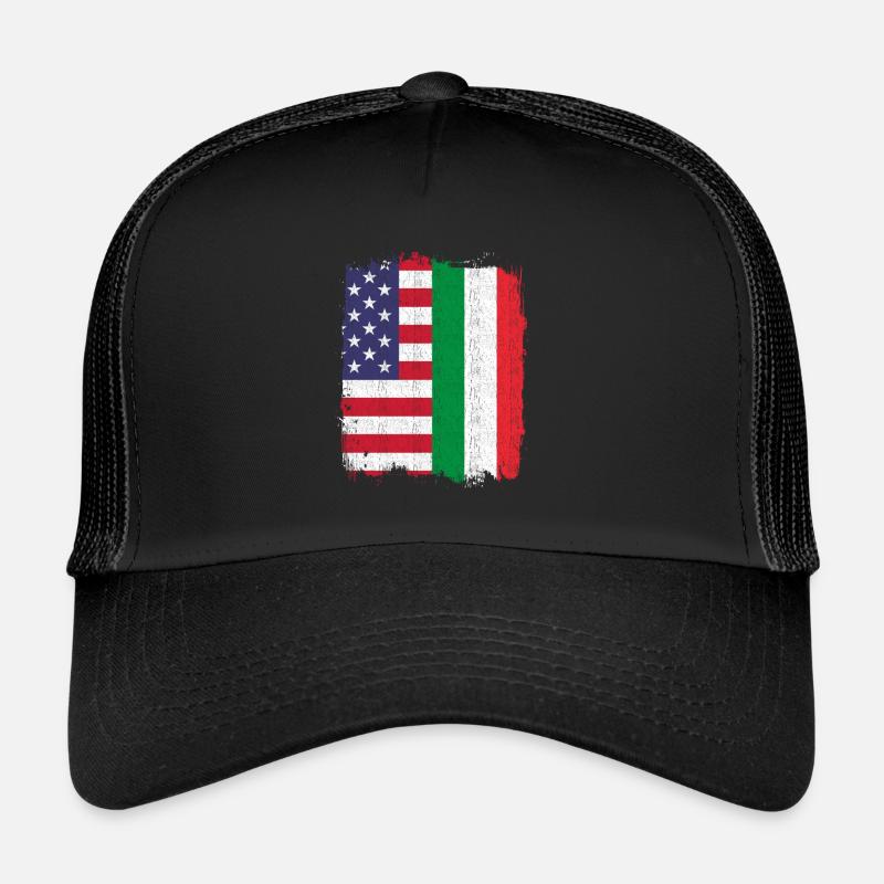 Italie Amérique Drapeau Casquette trucker 