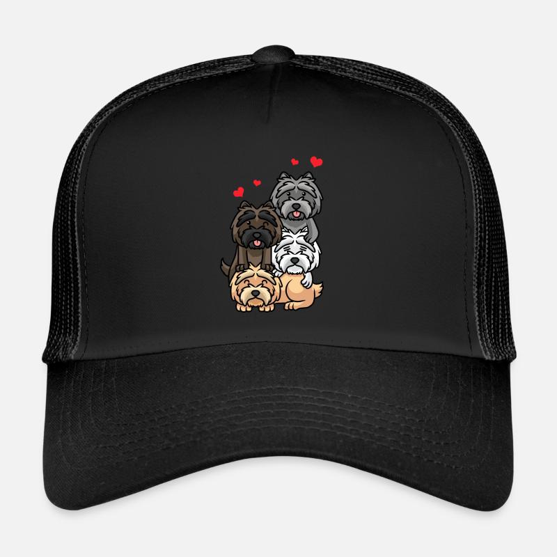 Cairn Terrier Hund - Trucker Cap - Schwarz/Schwarz