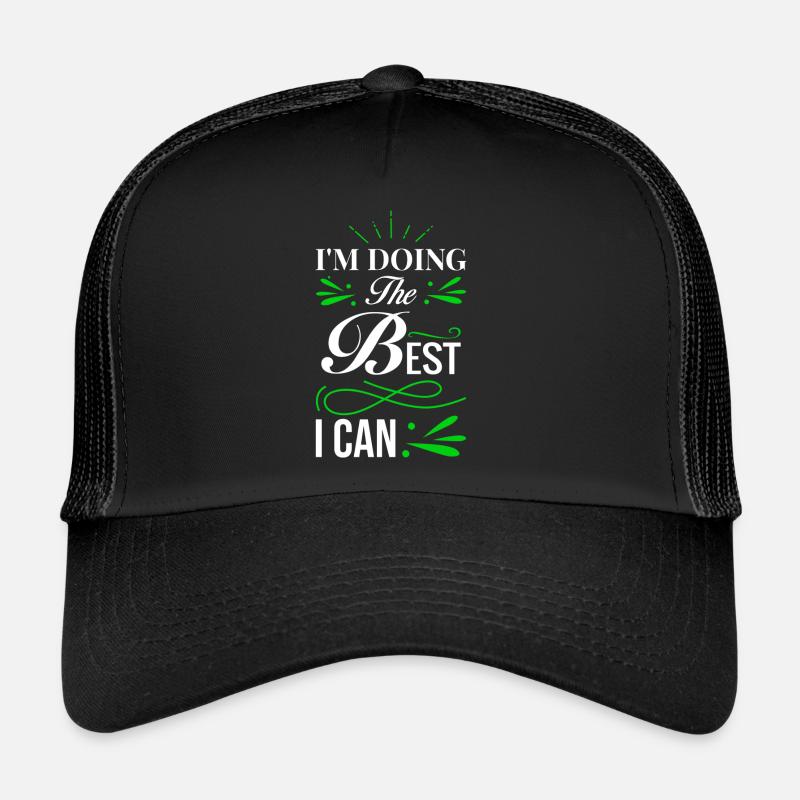 Ich gebe mein bestes - Trucker Cap - Schwarz/Schwarz