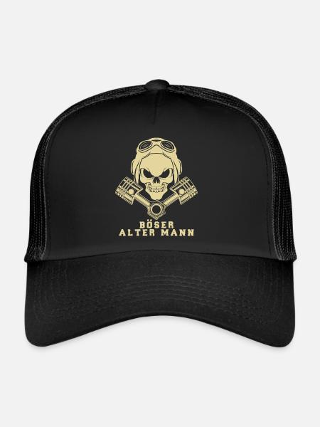 Böser alter Mann - Trucker Cap - Schwarz/Schwarz