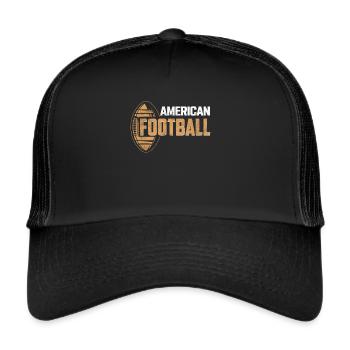 Football américain - Casquette trucker  - noir/noir - Devant