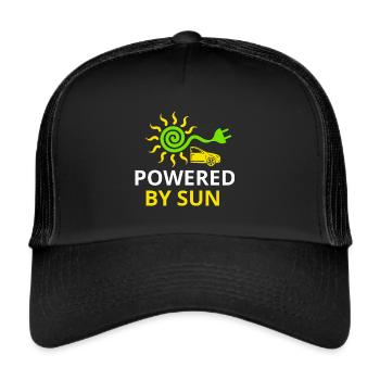 Car Solar Power Environmental Love Electric Car - Trucker Cap - black/black - Front