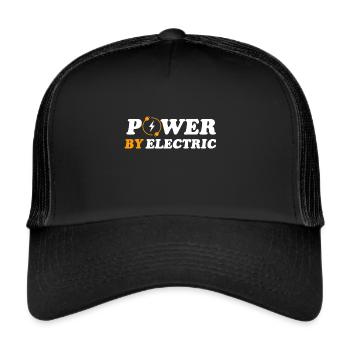 Electric Car Electric Car Electric Power Battery - Trucker Cap - black/black - Front
