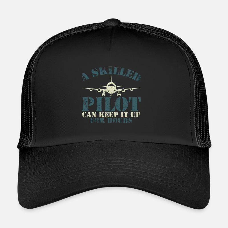 Der Pilot - Trucker Cap - Schwarz/Schwarz