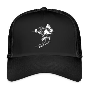 Montagne cheval randonnée promenade pour les propriétaires de chevaux - Casquette trucker  - noir/noir - Devant