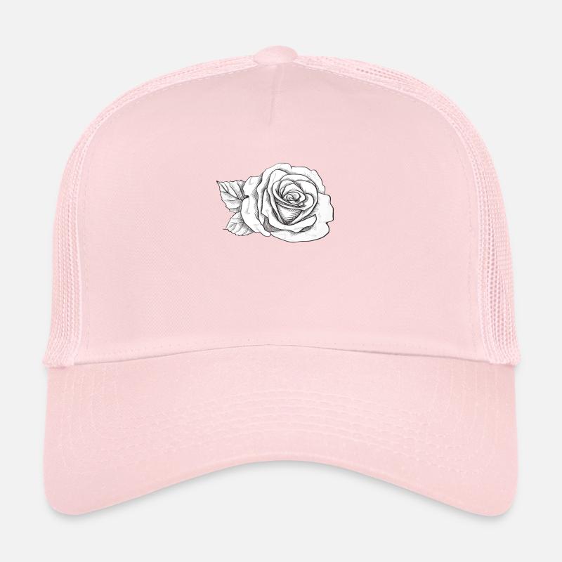 Rose Fleur Casquette trucker 