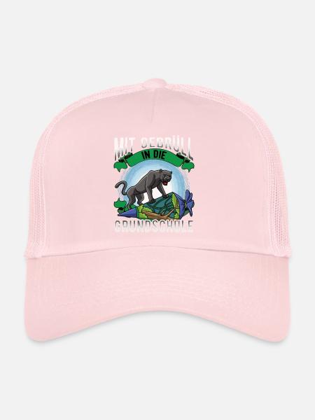 Schulkind Einschulung Panther - Trucker Cap - Hellrosa - Vorne