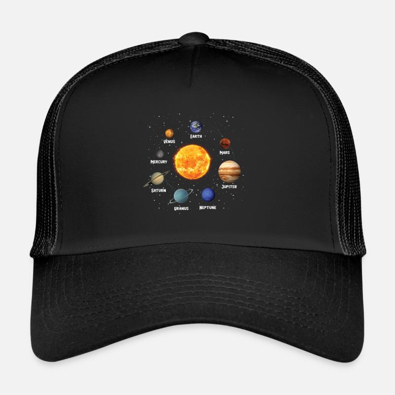 Solar System Planets Space Enthusiasts - Trucker Cap - Schwarz/Schwarz