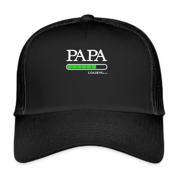 Papa Loading Pregnancy Announce Baby Birth - Trucker Cap - black/black - Front