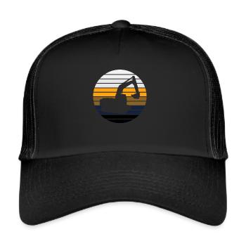 Pelleteuses Dragage Pelles - Casquette trucker  - noir/noir - Devant