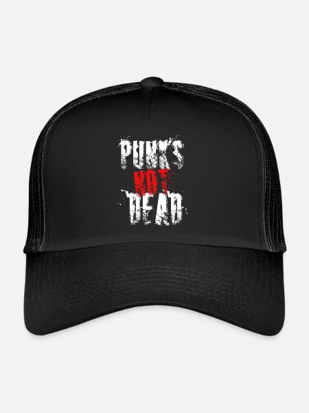 Punk is not Dead Punks Rock Punker Rock music - Trucker Cap - black/black - Front