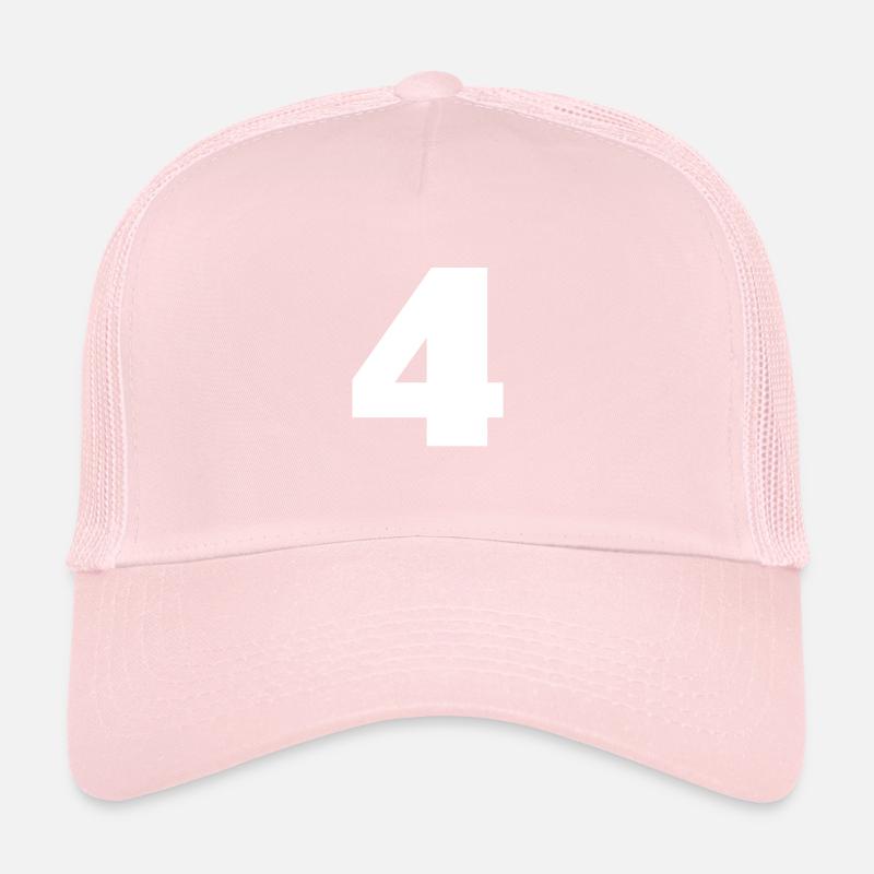 Nummer 4 Großbuchstaben Monogramm Trucker Cap