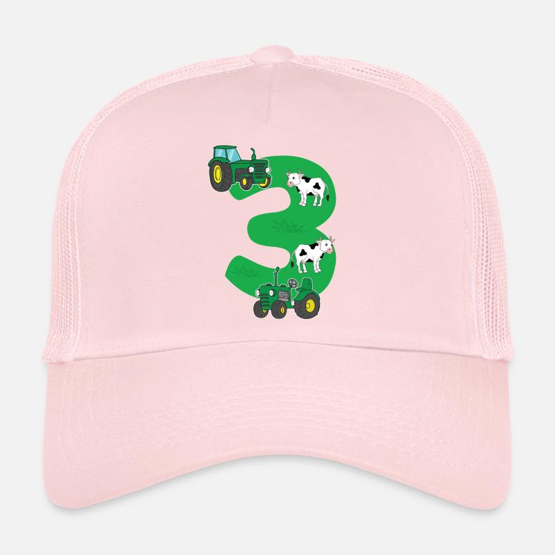 Birthday 3 years tractor farmer 3rd birthday Trucker Cap