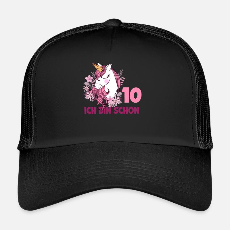 10. Geburtstag Mädchen 10 Jahre Pferde Einhorn Trucker Cap