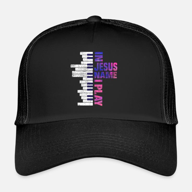 Piano Jésus Chrétiens Foi Casquette trucker 