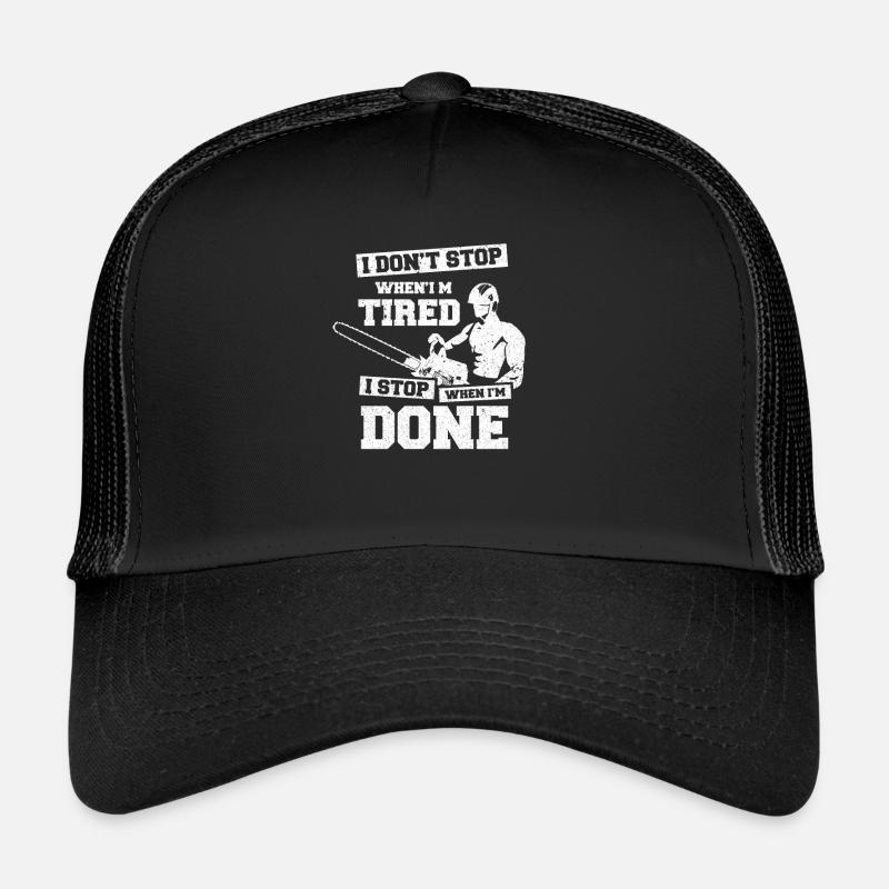 Arborist Arborist Arboriste Tronçonneuse Bûcheron Cadeau - Casquette trucker - noir/noir