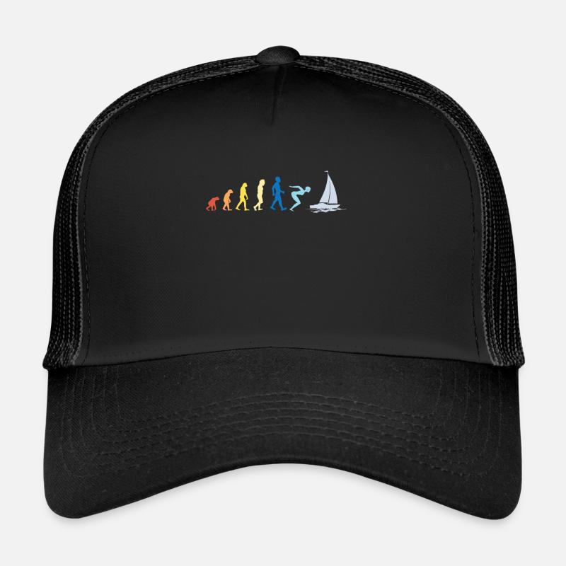Sailing Sailboat Evolution - Trucker Cap - Schwarz/Schwarz
