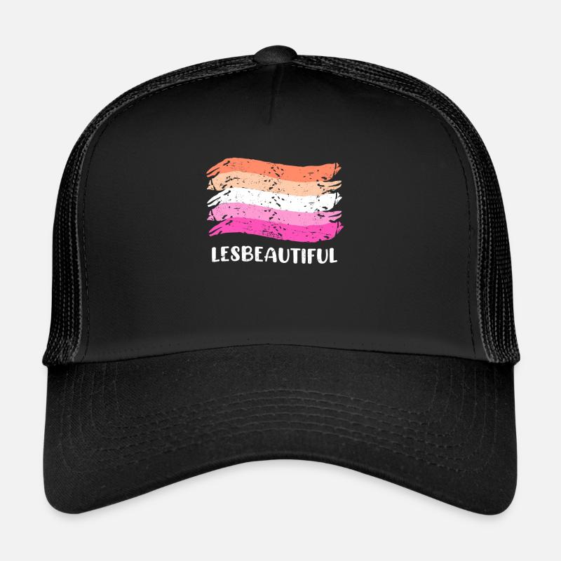 Lesbeautiful Lesbisch LGBT Pride Lesbisch - Trucker Cap - Schwarz/Schwarz