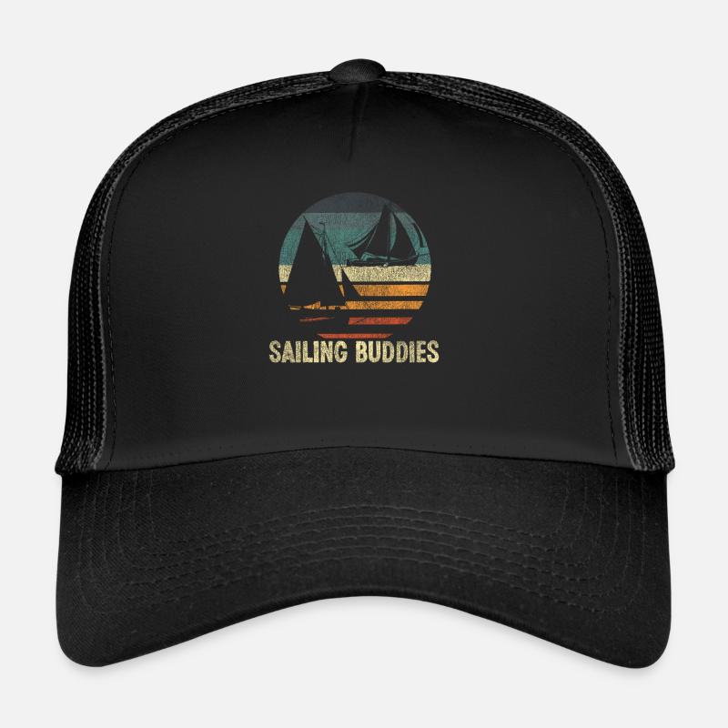 Sailing Buddies Sailboat Retro Casquette trucker 