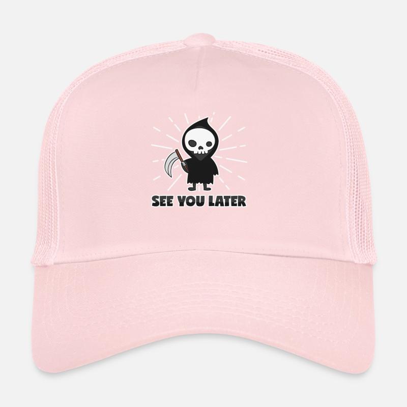 Sensenmann Lustiger Spruch Skelett mit Sense Trucker Cap