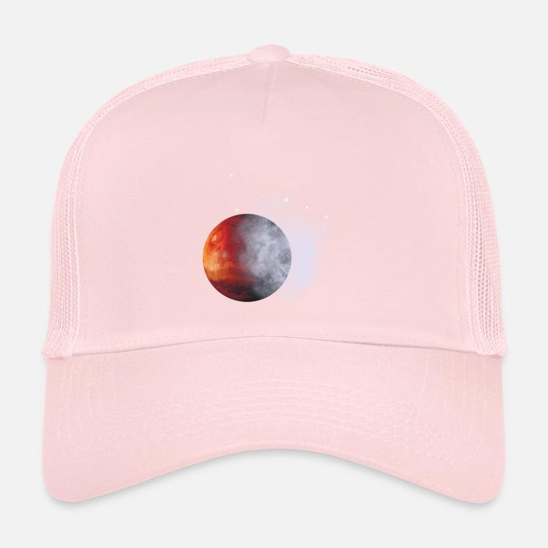Space Space Space Rocket Sun Fog Trucker Cap