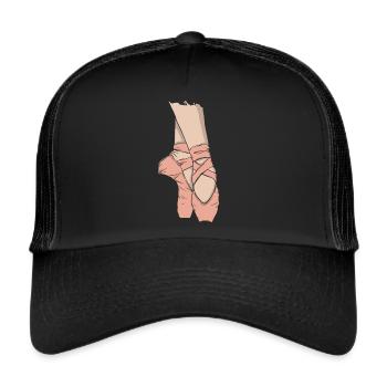 Ballet Ballerina Dance Shoes - Trucker Cap - black/black - Front