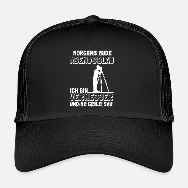 Vermesser Vermessungstechniker - Trucker Cap - Schwarz/Schwarz