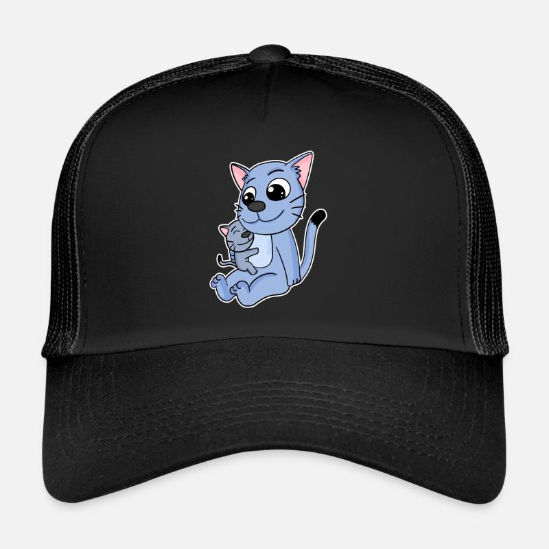 Famille chat - Chat avec bébé - Chat Casquette trucker 