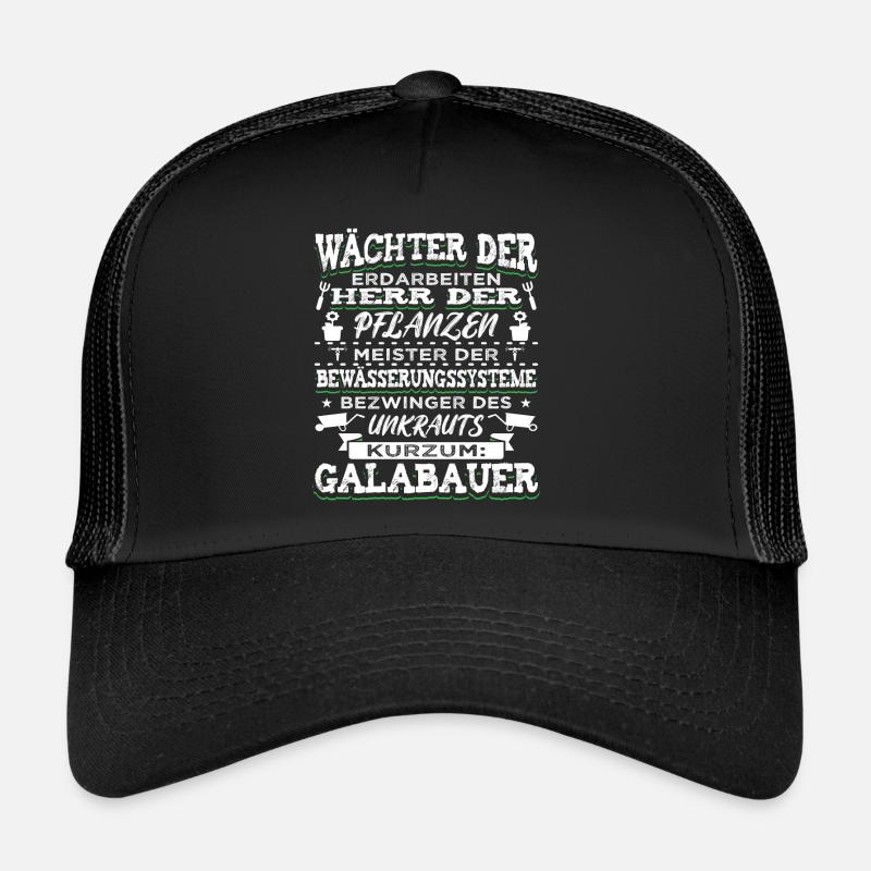 Galabauer Galabau Landschaftsgärtner - Trucker Cap - Schwarz/Schwarz