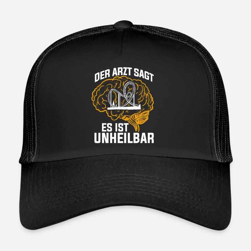 Der Arzt sagt es ist unheilbar Freizeitpark - Trucker Cap - Schwarz/Schwarz
