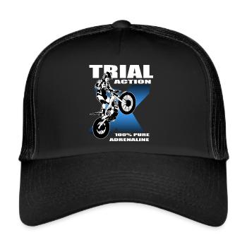 Trial - Trialsport - Moto Trial - Motorcycle Trial - Trucker Cap - black/black - Front