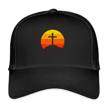 Cross - Christianity - Trucker Cap - black/black - Front