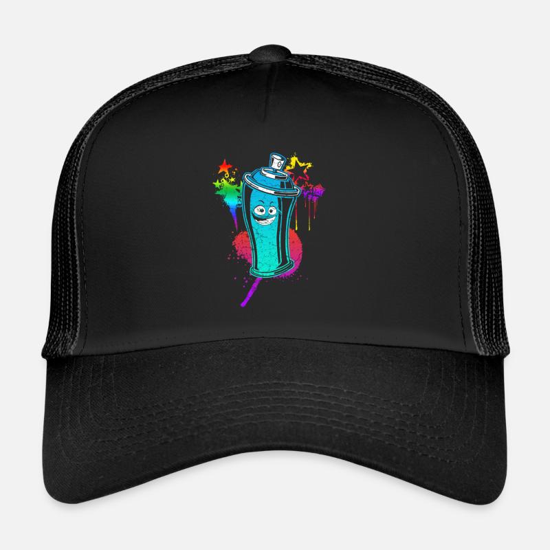 Graffiti - Casquette trucker  - noir/noir
