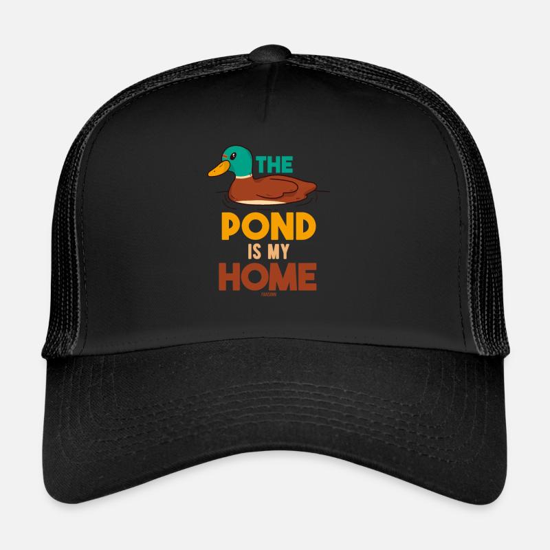 Le canard nage dans l’étang Oiseau canard Casquette trucker 