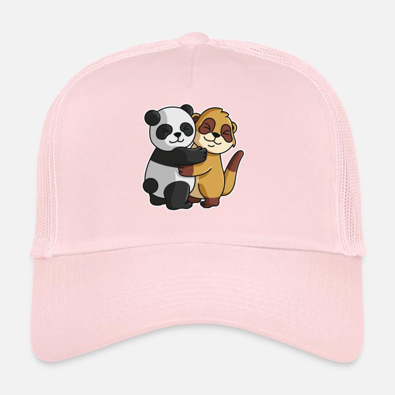 Panda and Meerkat cute Hug Cuddle Animals Trucker Cap