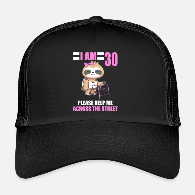 30 s’il vous plaît aidez-moi sur la route 30e anniversaire - Casquette trucker - noir/noir