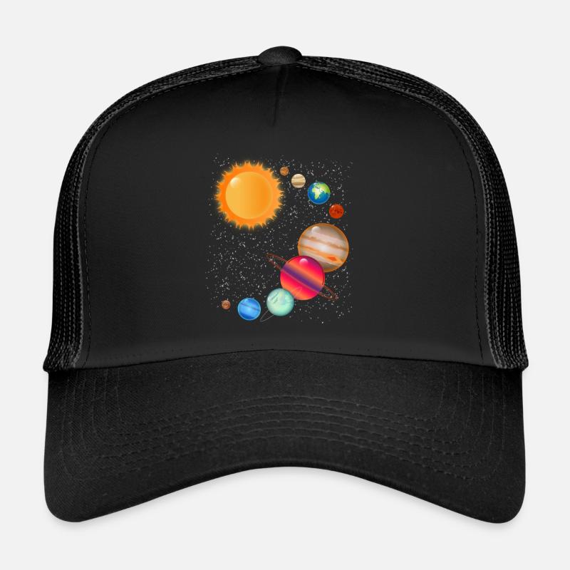 Solar System Planets Astronaut Astrology Space Trucker Cap