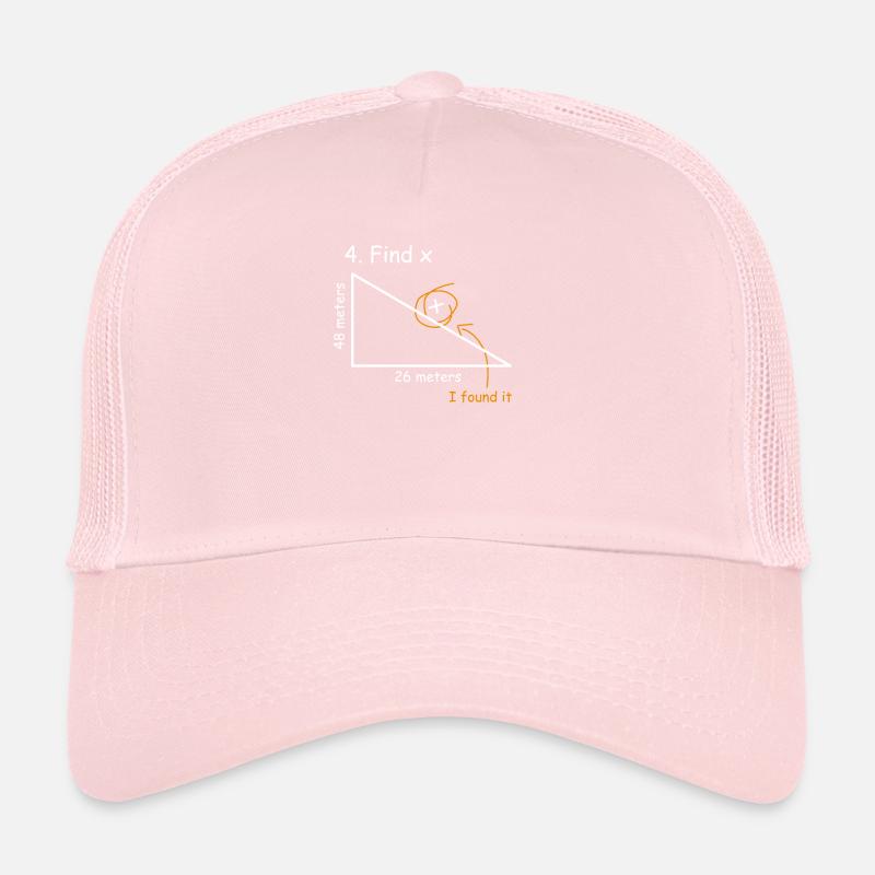 Prof de maths Hypotenuse Trouver x phrase de Pythagore Casquette trucker 