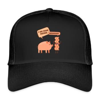 Pig to bacon: I am your father! - Trucker Cap - black/black - Front