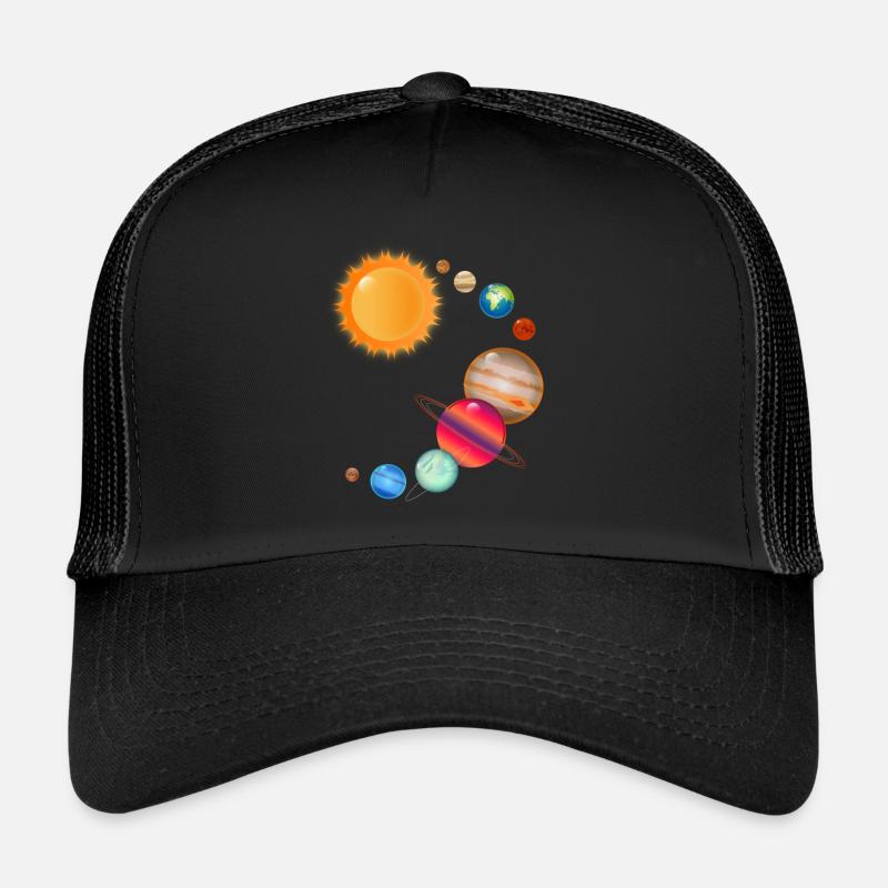 Cosmos Univers Planètes dans le système solaire Casquette trucker 