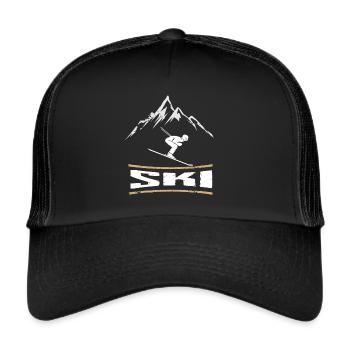 Ski Sports d’hiver Montagne Ski - Casquette trucker  - noir/noir - Devant