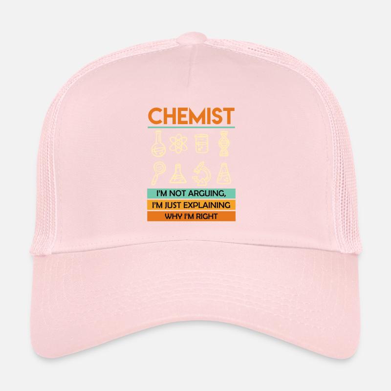 Chemist Chemistry Laboratory Technician Scientist Chemical Technician Trucker Cap