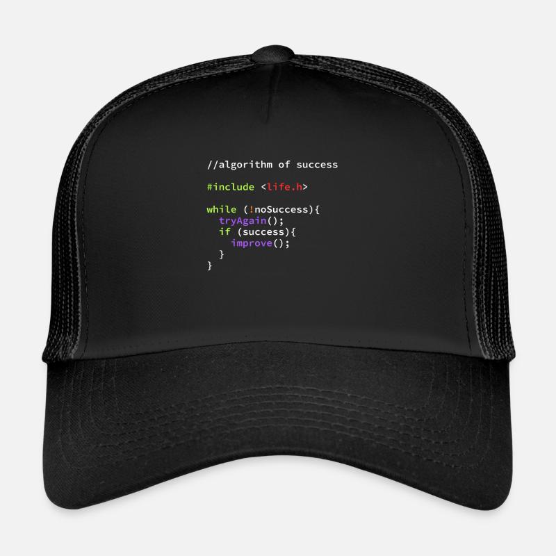 Informatiker Programmierer Coder Hacker Code - Trucker Cap - Schwarz/Schwarz