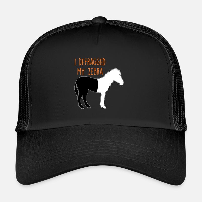 Defragmentiertes Zebra Informatiker Witz Coder Trucker Cap
