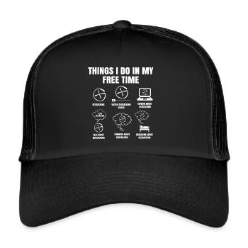 Things I Do In My Free Time Geocaching Navigation - Trucker Cap - black/black - Front