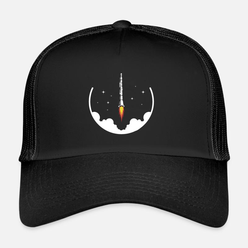 Clarinet Rocket Musical Instrument Musician - Trucker Cap - Schwarz/Schwarz
